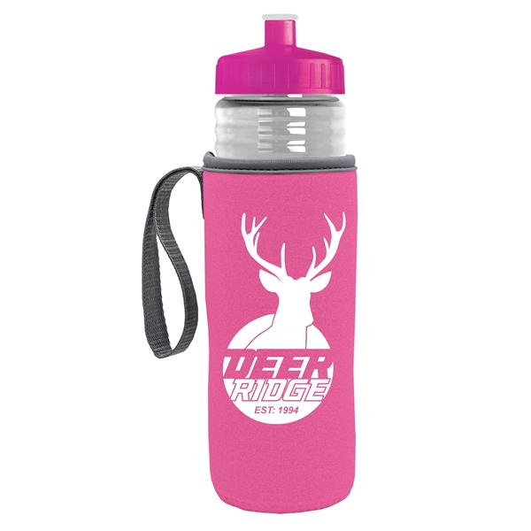 24 oz. Sports Bottle & Caddy - Push-Pull Lid - 24 oz. Sports Bottle & Caddy - Push-Pull Lid - Image 1 of 6