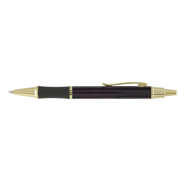 Matrix Grip Metal Pen w/ Gold Top & Accents