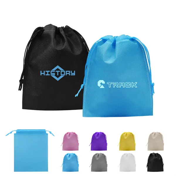 Reusable Non Woven Small Drawstring Bag Gift 6"x8" - Reusable Non Woven Small Drawstring Bag Gift 6"x8" - Image 0 of 4