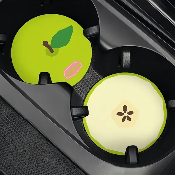 Stylish Fruit Shaped Leather Car Cup Mat Heat Insulation - Stylish Fruit Shaped Leather Car Cup Mat Heat Insulation - Image 1 of 5