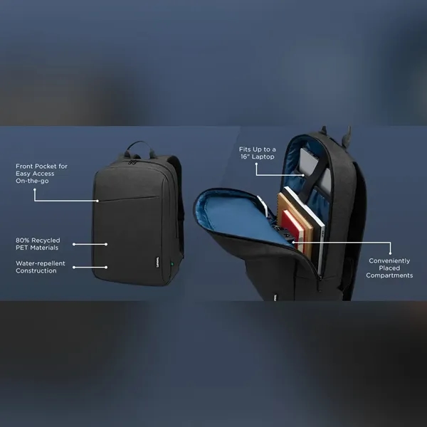Lenovo 16" ECO Laptop Backpack Water-Repellent & Spacious