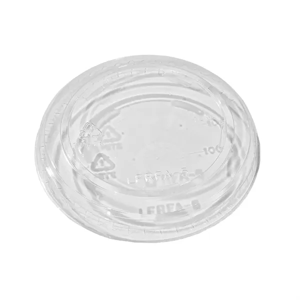 Flat Clear Lid For 5 oz. Recyclable Paper Food Container - Flat Clear Lid For 5 oz. Recyclable Paper Food Container - Image 0 of 0