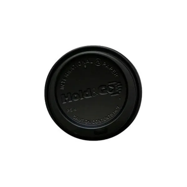 Black Dome Lid For Recyclable Double Walled Paper Cup - Black Dome Lid For Recyclable Double Walled Paper Cup - Image 0 of 1