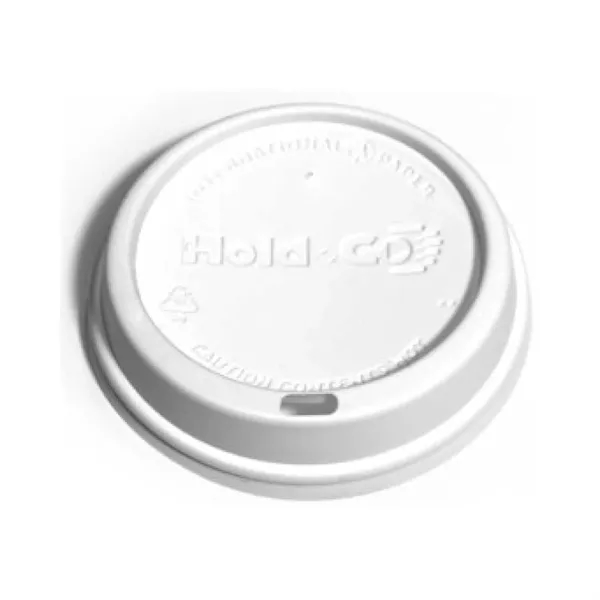 White Dome Lid For Recyclable Double Walled Paper Cup - White Dome Lid For Recyclable Double Walled Paper Cup - Image 1 of 1