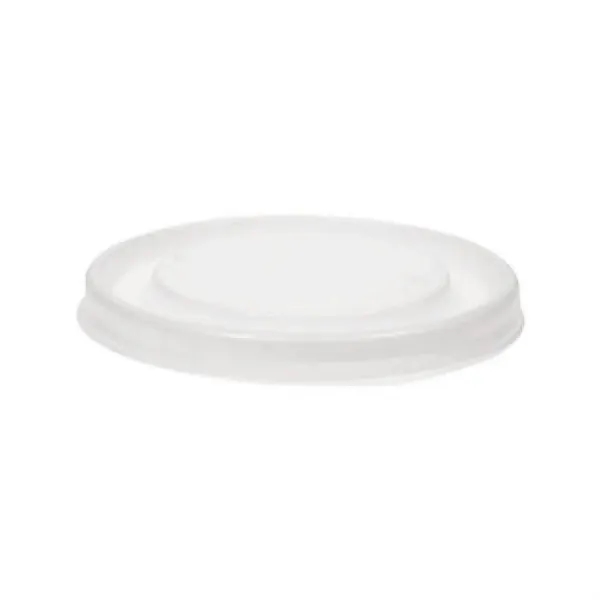 Flat Straw Lid For 12/16/20/24 oz. Compostable Plastic Cup - Flat Straw Lid For 12/16/20/24 oz. Compostable Plastic Cup - Image 0 of 0