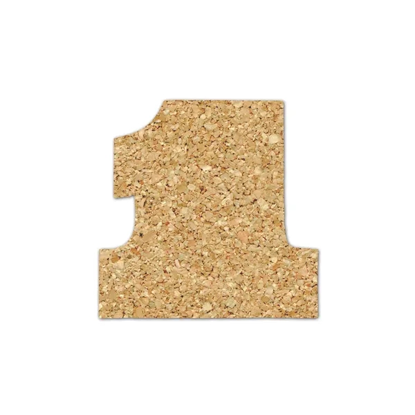 Number One Shape Cork Coaster
