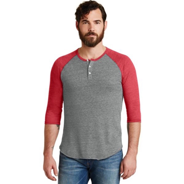 Alternative Eco-Jersey 3/4-Sleeve Raglan Henley - Alternative Eco-Jersey 3/4-Sleeve Raglan Henley - Image 0 of 5