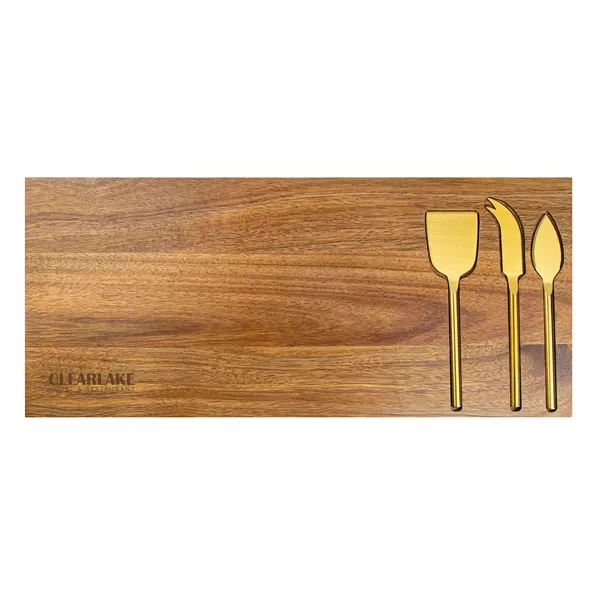 Wright 4-Piece Acacia Wood Serving Set - Wright 4-Piece Acacia Wood Serving Set - Image 8 of 13