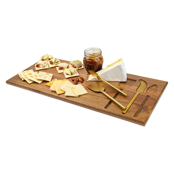 Wright 4-Piece Acacia Wood Serving Set - Wright 4-Piece Acacia Wood Serving Set - Image 12 of 13