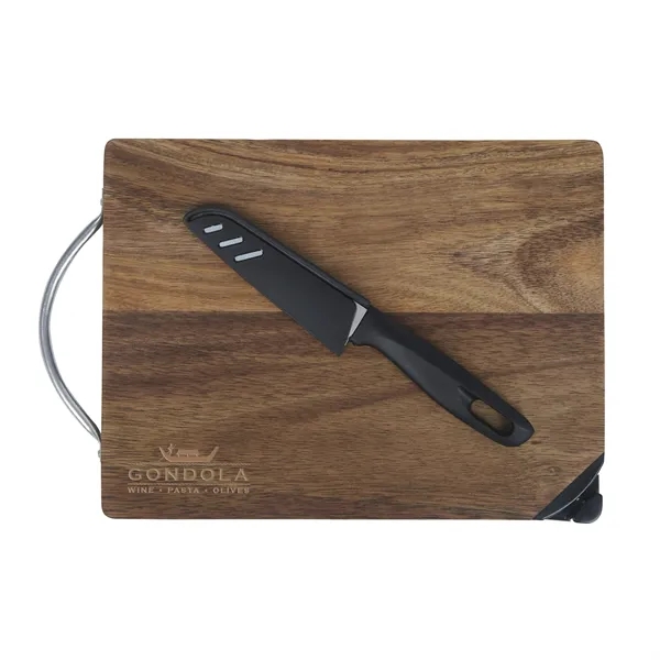 Gordon Acacia Wood Cutting Board & Knife Set - Gordon Acacia Wood Cutting Board & Knife Set - Image 7 of 11