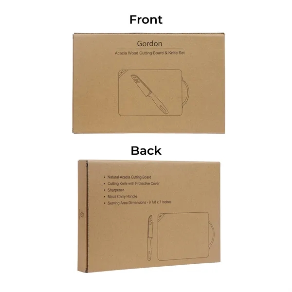 Gordon Acacia Wood Cutting Board & Knife Set - Gordon Acacia Wood Cutting Board & Knife Set - Image 11 of 11