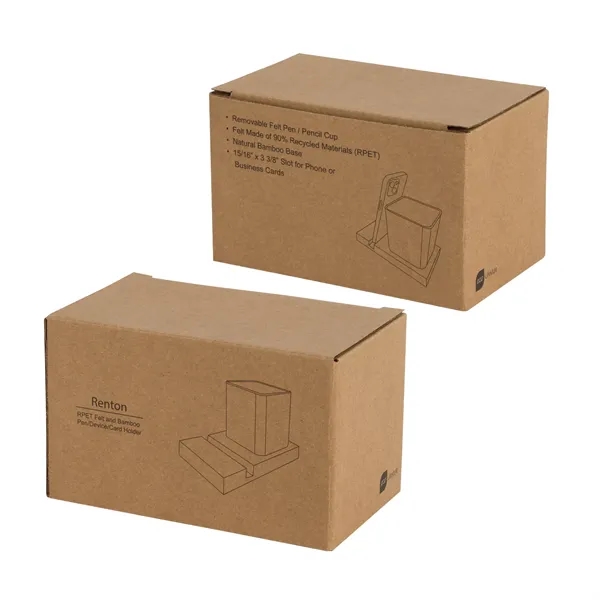 Renton Recycled Felt and Bamboo Pen/Device/Card Holder - Renton Recycled Felt and Bamboo Pen/Device/Card Holder - Image 13 of 13