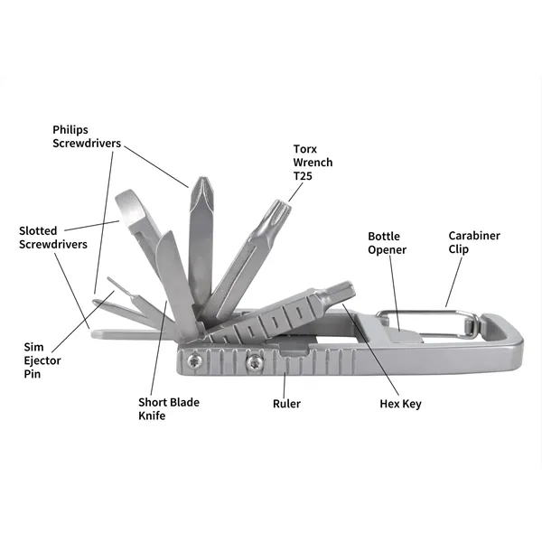 11-in-1 Carabiner Tool Kit - 11-in-1 Carabiner Tool Kit - Image 1 of 11