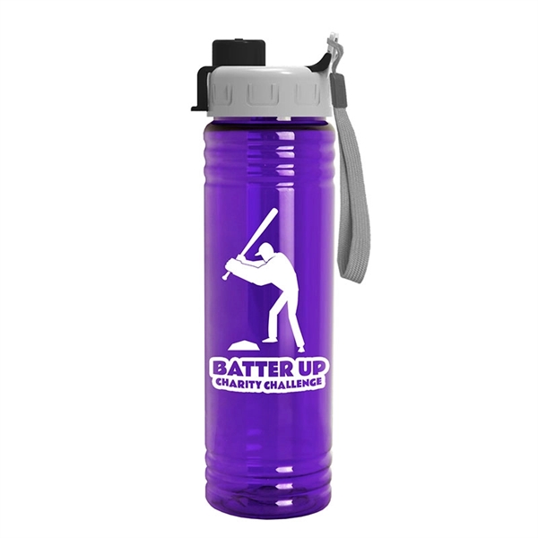 24 oz. Slim Fit Water Bottle with Quick Snap Lid - 24 oz. Slim Fit Water Bottle with Quick Snap Lid - Image 1 of 7