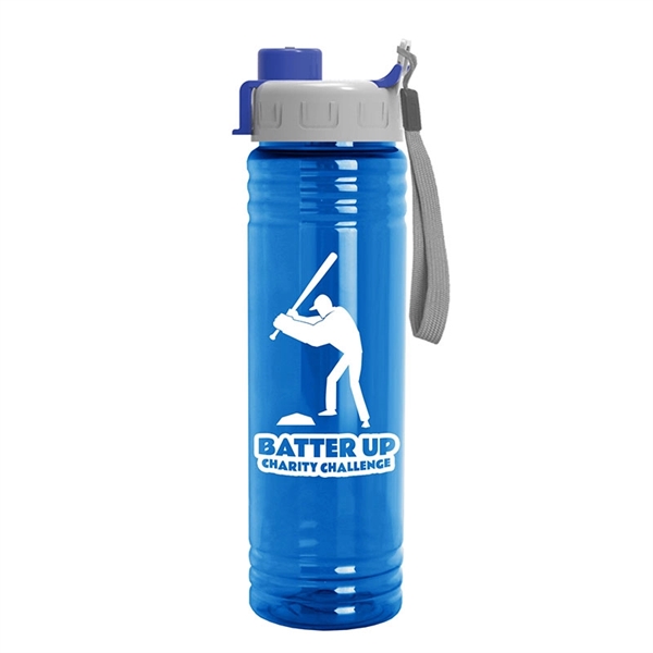 24 oz. Slim Fit Water Bottle with Quick Snap Lid - 24 oz. Slim Fit Water Bottle with Quick Snap Lid - Image 2 of 7