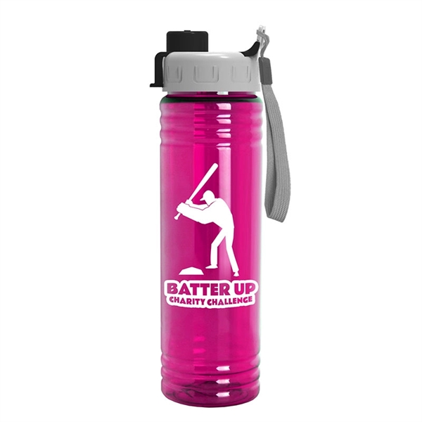 24 oz. Slim Fit Water Bottle with Quick Snap Lid - 24 oz. Slim Fit Water Bottle with Quick Snap Lid - Image 3 of 7