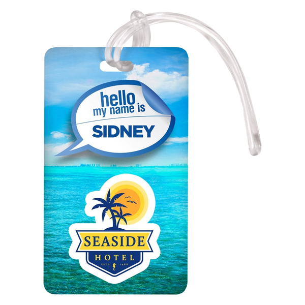 2.5" x 4.25" Deluxe Full Color Luggage Tag - 2.5" x 4.25" Deluxe Full Color Luggage Tag - Image 3 of 5
