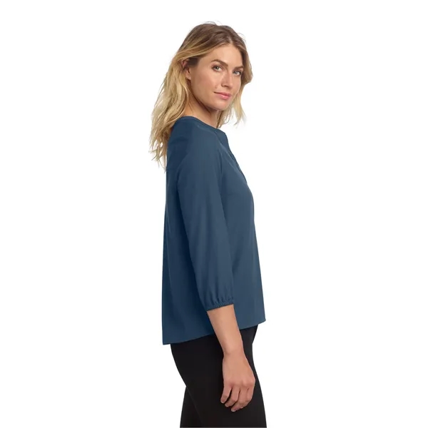 Mercer+Mettle Women's Stretch Crepe 3/4-Sleeve Blouse - Mercer+Mettle Women's Stretch Crepe 3/4-Sleeve Blouse - Image 13 of 35