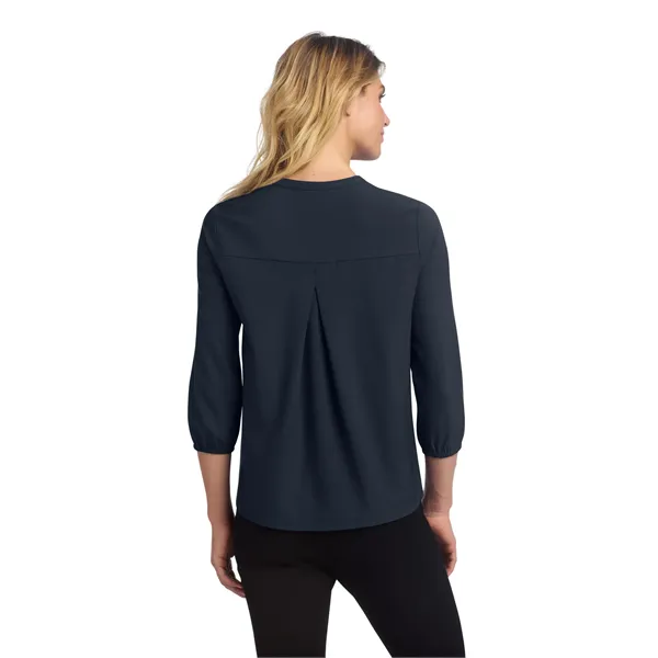 Mercer+Mettle Women's Stretch Crepe 3/4-Sleeve Blouse - Mercer+Mettle Women's Stretch Crepe 3/4-Sleeve Blouse - Image 22 of 35