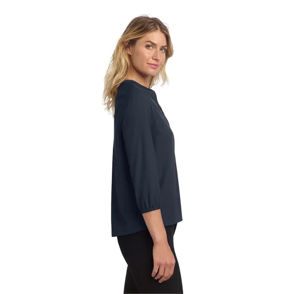 Mercer+Mettle Women's Stretch Crepe 3/4-Sleeve Blouse - Mercer+Mettle Women's Stretch Crepe 3/4-Sleeve Blouse - Image 23 of 35