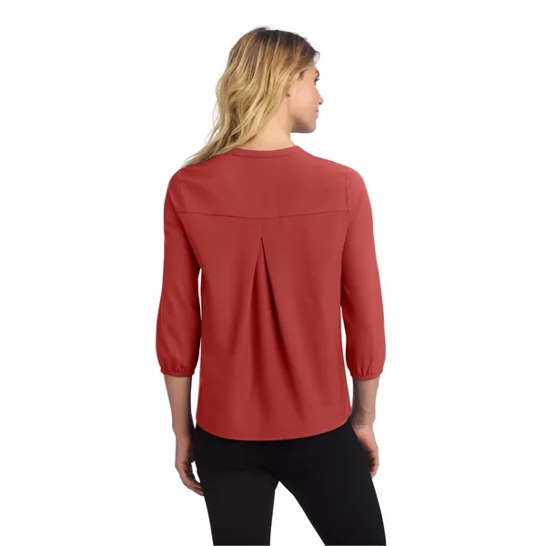 Mercer+Mettle Women's Stretch Crepe 3/4-Sleeve Blouse - Mercer+Mettle Women's Stretch Crepe 3/4-Sleeve Blouse - Image 27 of 35