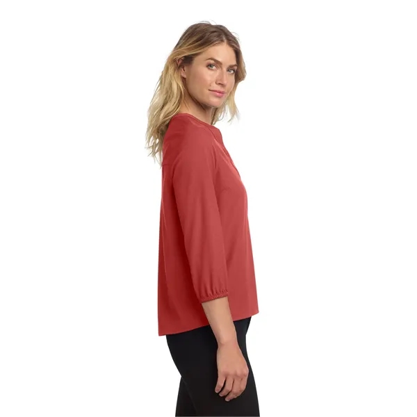 Mercer+Mettle Women's Stretch Crepe 3/4-Sleeve Blouse - Mercer+Mettle Women's Stretch Crepe 3/4-Sleeve Blouse - Image 28 of 35