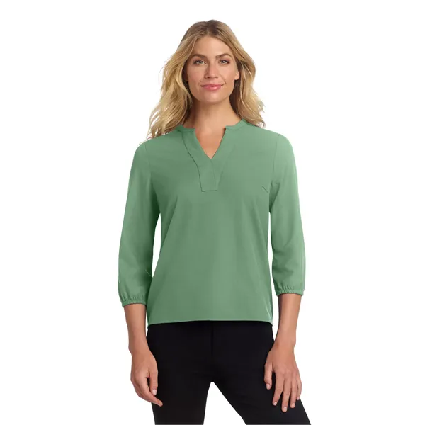 Mercer+Mettle Women's Stretch Crepe 3/4-Sleeve Blouse - Mercer+Mettle Women's Stretch Crepe 3/4-Sleeve Blouse - Image 31 of 35