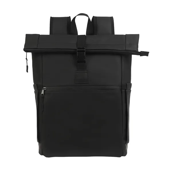 Casey PU Roll-Top Laptop Backpack - Casey PU Roll-Top Laptop Backpack - Image 9 of 27