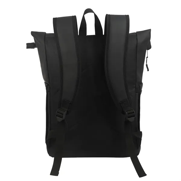 Casey PU Roll-Top Laptop Backpack - Casey PU Roll-Top Laptop Backpack - Image 17 of 27