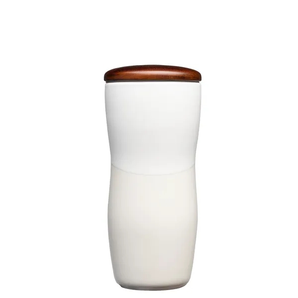 Tarrazu 12 oz. Double Wall Ceramic Tumbler w/ Wood Lid - Tarrazu 12 oz. Double Wall Ceramic Tumbler w/ Wood Lid - Image 21 of 26