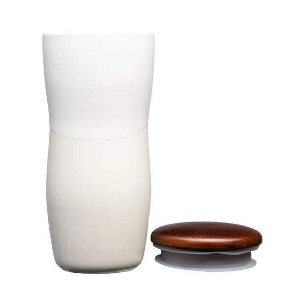 Tarrazu 12 oz. Double Wall Ceramic Tumbler w/ Wood Lid - Tarrazu 12 oz. Double Wall Ceramic Tumbler w/ Wood Lid - Image 22 of 26