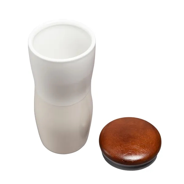 Tarrazu 12 oz. Double Wall Ceramic Tumbler w/ Wood Lid - Tarrazu 12 oz. Double Wall Ceramic Tumbler w/ Wood Lid - Image 23 of 26