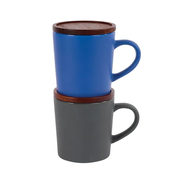 Copenhagen 16 oz. Ceramic Mug w/ Wood Lid - Copenhagen 16 oz. Ceramic Mug w/ Wood Lid - Image 37 of 37