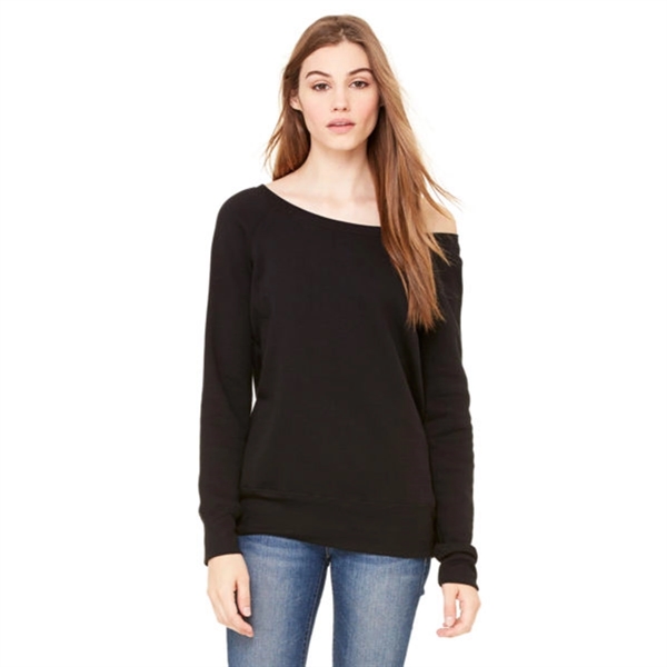 Bella + Canvas Ladies Sponge Fleece Wide Neck Sweatshirt - Bella + Canvas Ladies Sponge Fleece Wide Neck Sweatshirt - Image 0 of 7