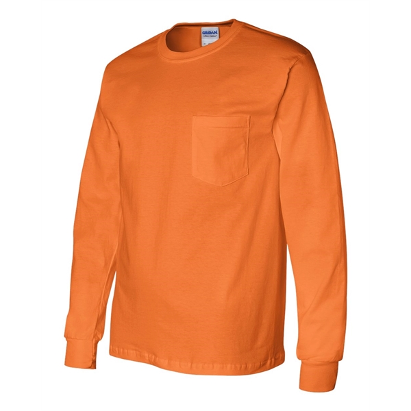 Gildan Ultra Cotton® Long Sleeve Pocket T-Shirt - Gildan Ultra Cotton® Long Sleeve Pocket T-Shirt - Image 17 of 18