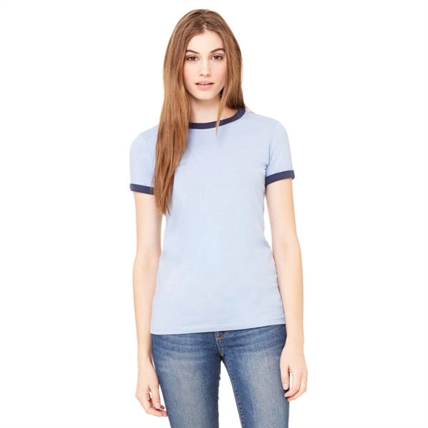 Bella Women's Heather Jersey Ringer T-Shirt - Bella Women's Heather Jersey Ringer T-Shirt - Image 0 of 4