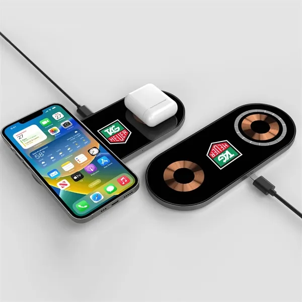 Glass Top Dual Wireless Charging Pad - Glass Top Dual Wireless Charging Pad - Image 2 of 4