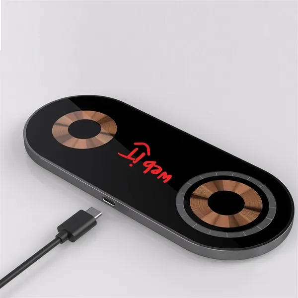 Glass Top Dual Wireless Charging Pad - Glass Top Dual Wireless Charging Pad - Image 4 of 4
