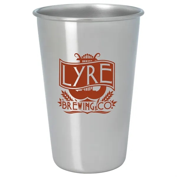 Stainless Pint Glass - 16 oz. - Stainless Pint Glass - 16 oz. - Image 0 of 3