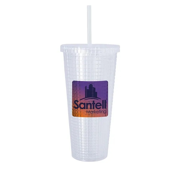 Good Value™ Square-Pattern Double-Wall Tumbler - 23 oz. - Good Value™ Square-Pattern Double-Wall Tumbler - 23 oz. - Image 3 of 15