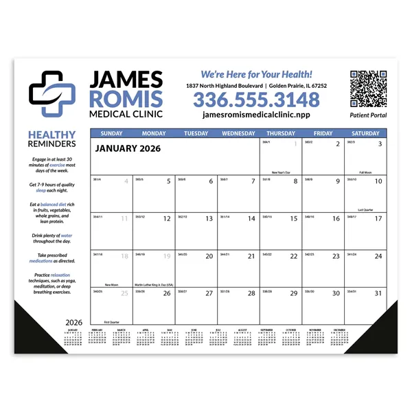 Skinner & Kennedy™ Desk Pad Calendar - Skinner & Kennedy™ Desk Pad Calendar - Image 0 of 6