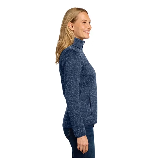 Port Authority Women's Sweater Fleece Jacket. - Port Authority Women's Sweater Fleece Jacket. - Image 18 of 20