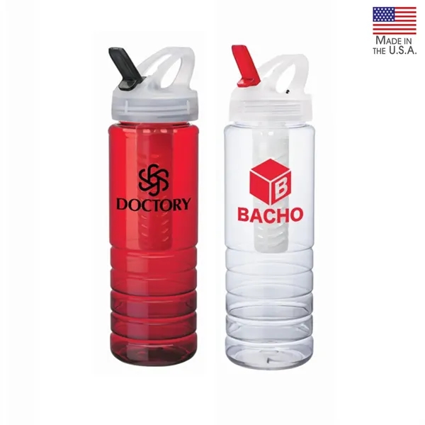 Malibu 26 oz. PET Bottle with Flip Spout & Infuser - Malibu 26 oz. PET Bottle with Flip Spout & Infuser - Image 5 of 7