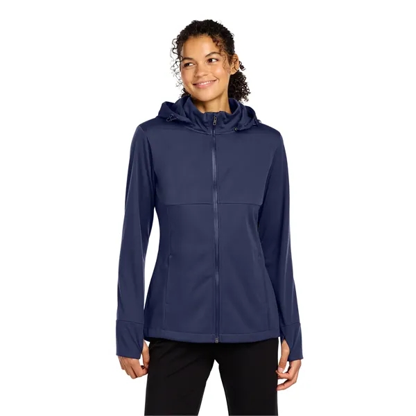 Sport-Tek Women's Hooded Soft Shell Jacket - Sport-Tek Women's Hooded Soft Shell Jacket - Image 10 of 15