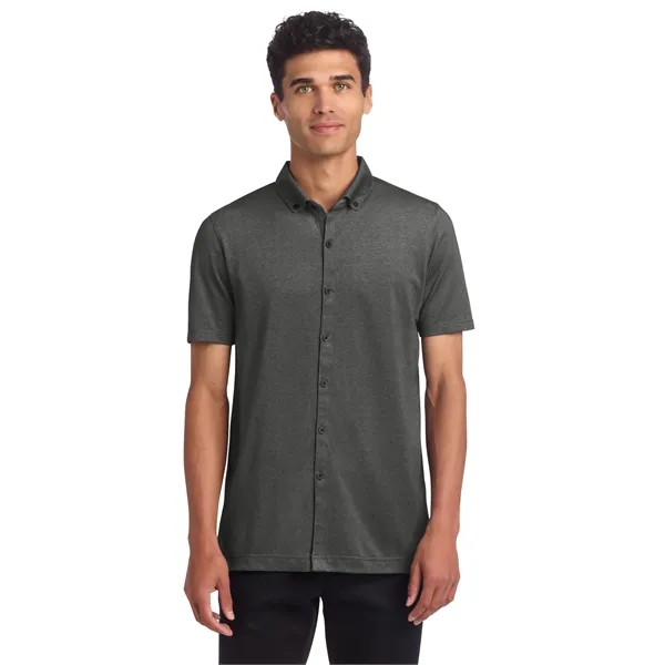 Mercer+Mettle Stretch Pique Full-Button Polo - Mercer+Mettle Stretch Pique Full-Button Polo - Image 5 of 35