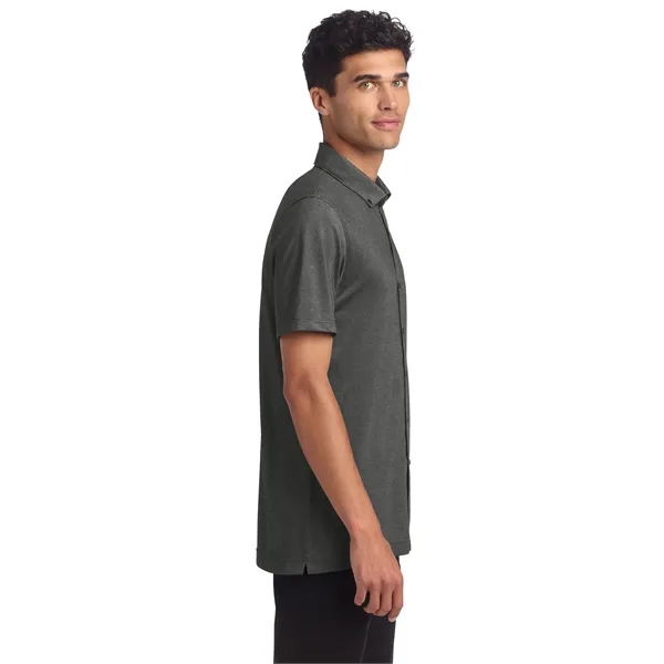 Mercer+Mettle Stretch Pique Full-Button Polo - Mercer+Mettle Stretch Pique Full-Button Polo - Image 8 of 35