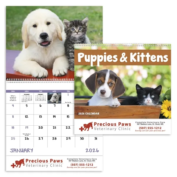 Good Value™ Puppies & Kittens - Spiral Calendar - Good Value™ Puppies & Kittens - Spiral Calendar - Image 0 of 31