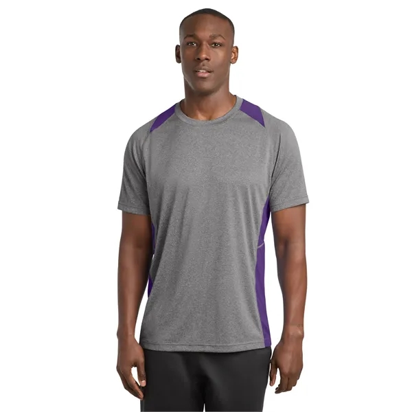 Sport-Tek Heather Colorblock Contender Tee. - Sport-Tek Heather Colorblock Contender Tee. - Image 15 of 44