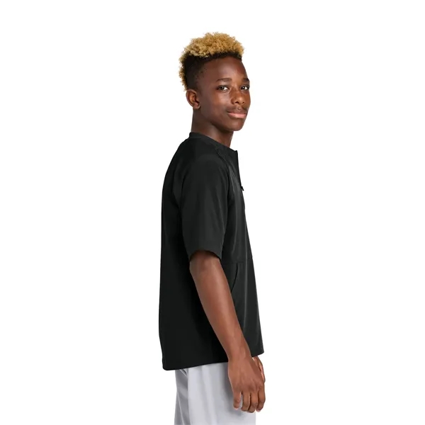 Sport-Tek Youth Repeat 1/2-Zip Short Sleeve Jacket