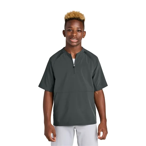 Sport-Tek Youth Repeat 1/2-Zip Short Sleeve Jacket